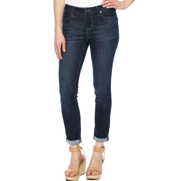Liverpool Jeans‎ The Crop XM2150A4 Cuff Jean Doheny Dark Wash Size 2/26 - Picture 1 of 10